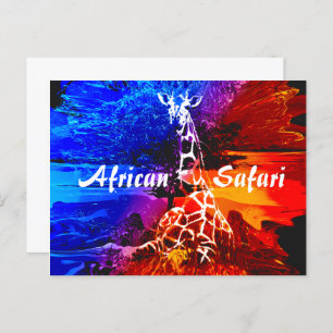 Safari Giraffe Dream Postcard