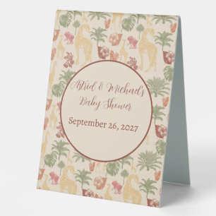 Safari Giraffe & Palm Leaves Baby Shower