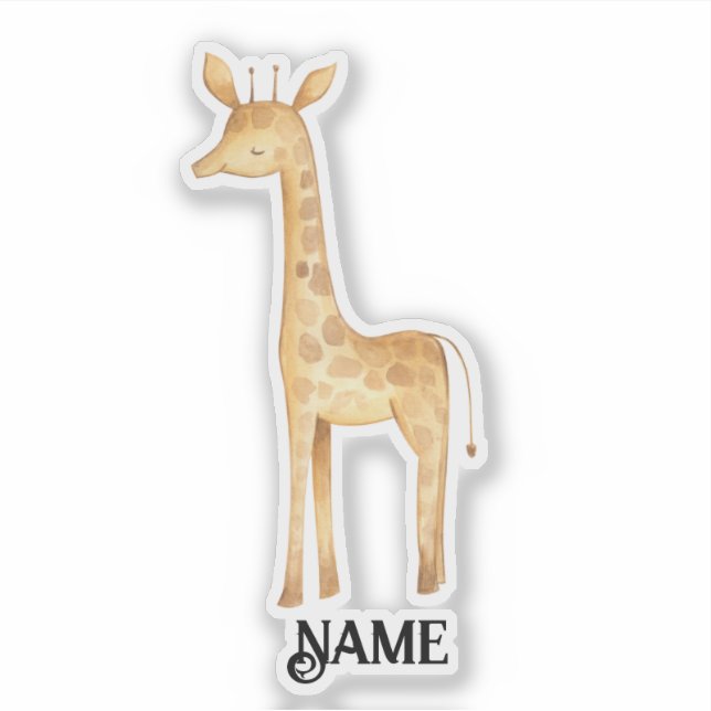 Safari Giraffe Personalised  (Front)