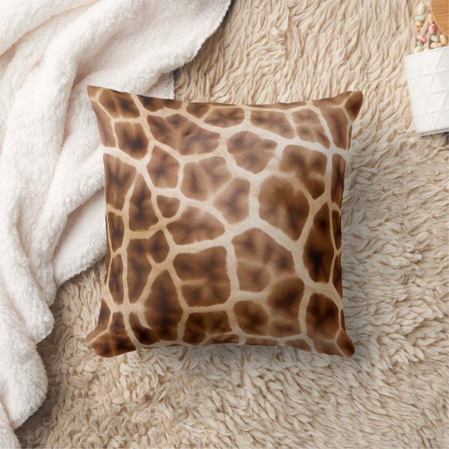 Safari Giraffe Print Cushion (Blanket)