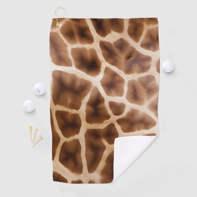 Safari Giraffe Print Golf Towel (InSitu)