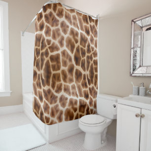 Safari Giraffe Print Shower Curtain