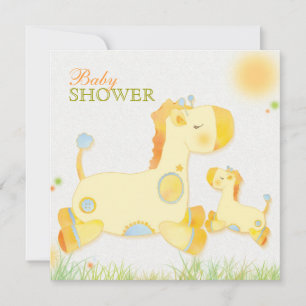 Safari Giraffe Whimsical Baby Shower Invitation