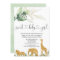 Safari girl baby shower invitation sweet baby girl
