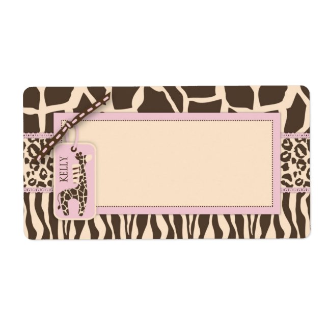 Safari Girl Name Tag (Front)