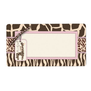 Safari Girl Name Tag