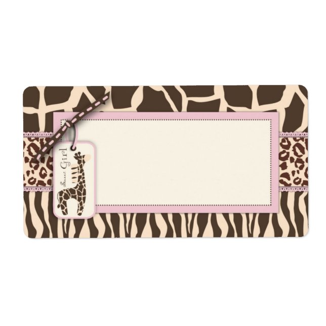 Safari Girl Name Tag (Front)