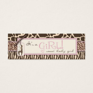 Safari Girl Skinny Gift Tag