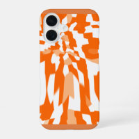 Safari Glitch Abstract Orange Tiger Stripe Pattern