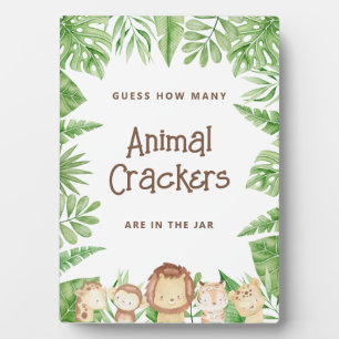 Safari Guess Game Baby Shower - TableTop Sign Plaque