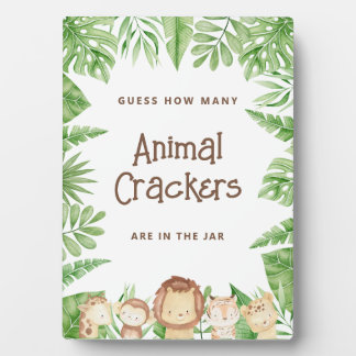 Safari Guess Game Baby Shower - TableTop Sign Plaque