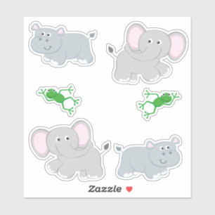 Safari Hippos and Elephants