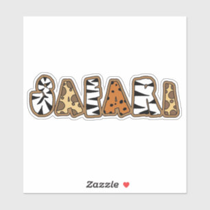 Safari in Animal Print Letters