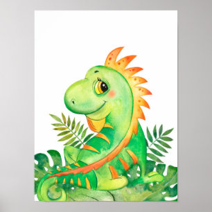 Safari In The Jungle Baby Iguana Poster