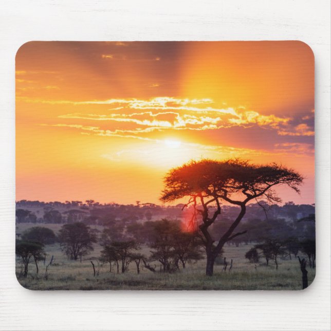 Safari in the Serengeti National Park Mouse Pad (Front)