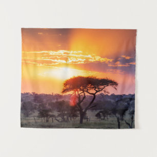 Safari in the Serengeti National Park Tapestry