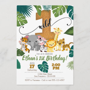 Safari Invitation for 1st Birthday
