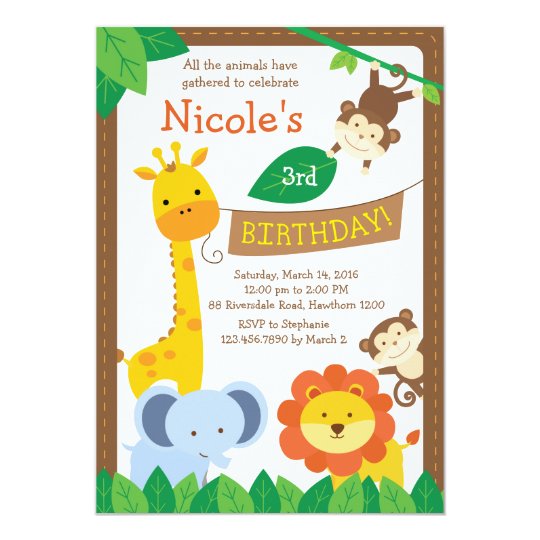 safari invitation jungle invitation zoo invite safari invites
