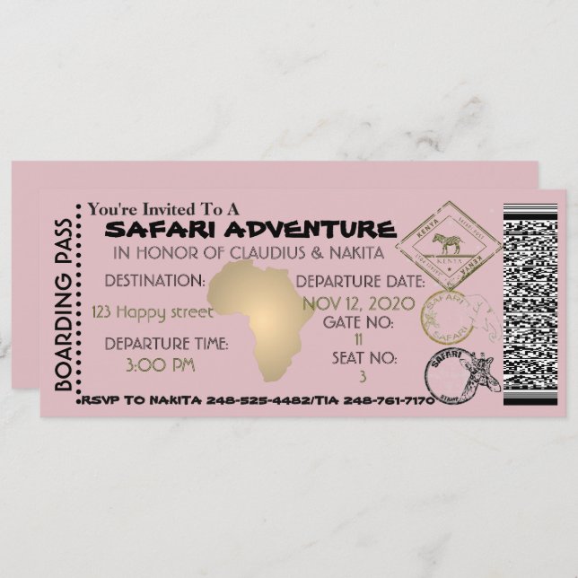 Safari invite (Front/Back)