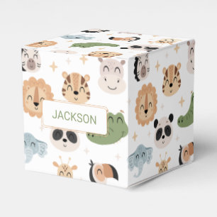 Safari Jungle animal birhtday boy gift favour boxe Favour Box
