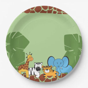 Safari Jungle Animal Theme Party Paper Plate