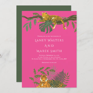 Safari Jungle Animal Wedding Invitation