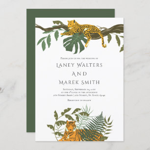 Safari Jungle Animal Wedding Invitation