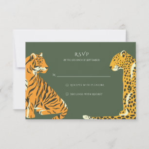 Safari Jungle Animal Wedding RSVP Card