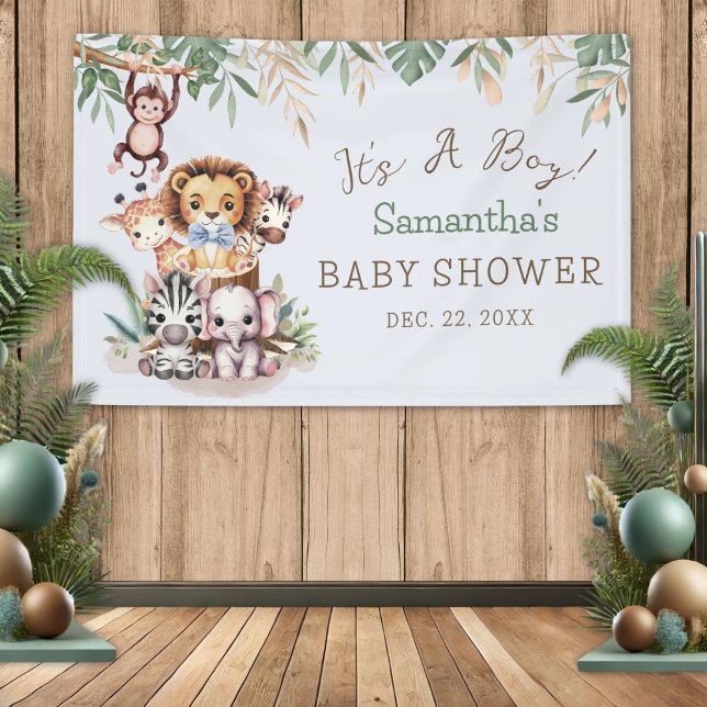 Safari Jungle Animals Baby Shower Banner  (Creator Uploaded)