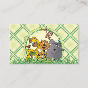 Safari Jungle Animals Baby Shower Book Request Enclosure Card