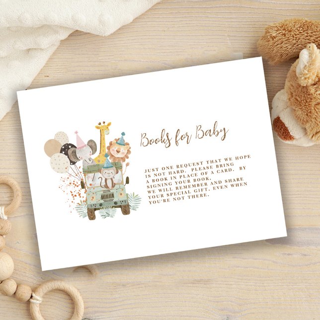 Safari Jungle Animals Boho Book For Baby Enclosure Card (Creator Uploaded)