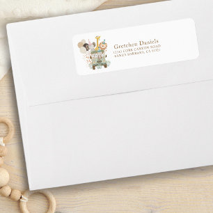 Safari Jungle Animals Boho Return Address Label