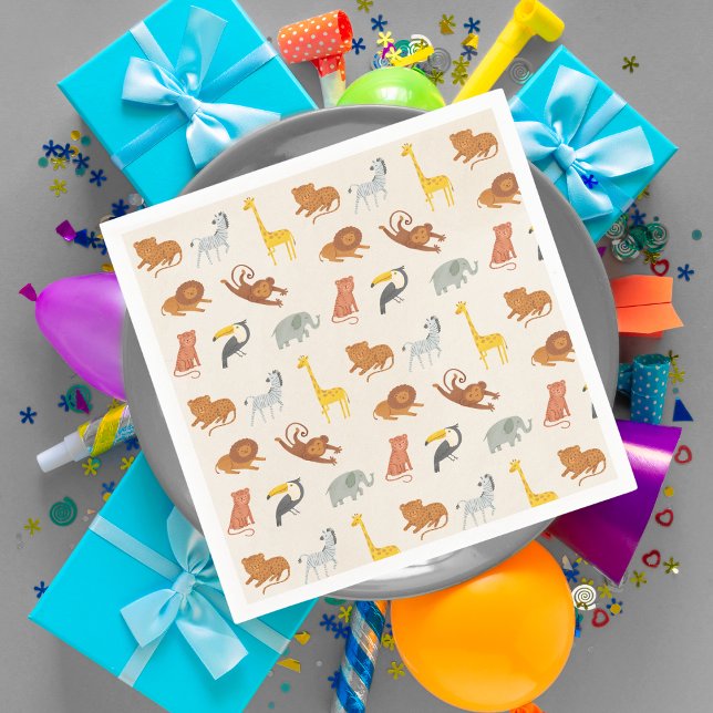 Safari Jungle Animals Napkin (Creator Uploaded)