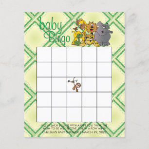 Safari Jungle Baby Animals - Bingo Game Flyer