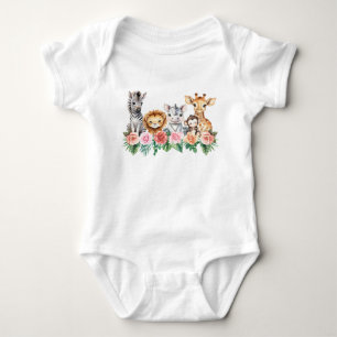 Safari Jungle Baby Girl Bodysuit   Floral Baby 