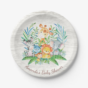 Safari Jungle Baby Shower 7" Plate