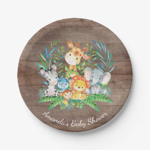 Safari Jungle Baby Shower 7" Plate