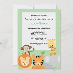 Safari Jungle Baby Shower - Boy/Girl Invitation
