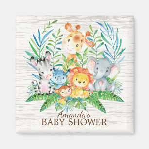 Safari Jungle Baby Shower Favour Magnet