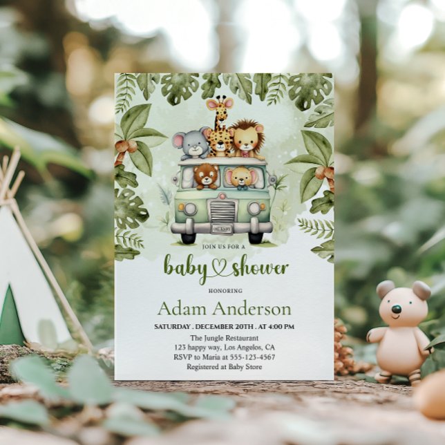 Safari Jungle Baby Shower Invitation  (Creator Uploaded)