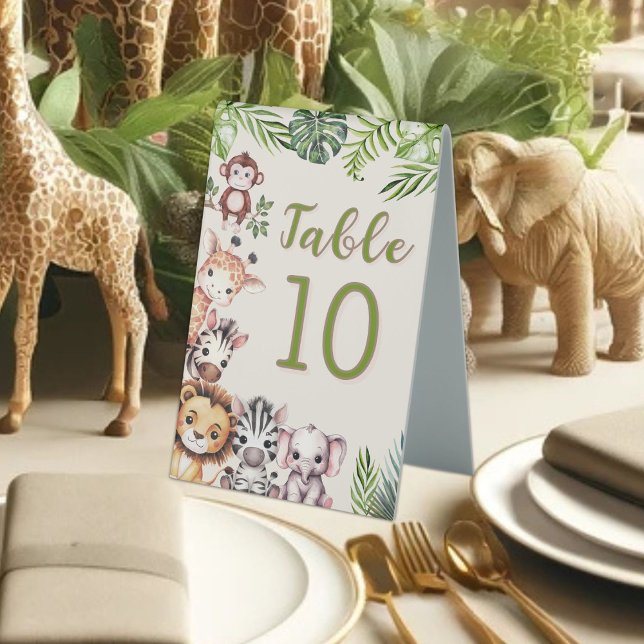 Safari Jungle Baby Shower Table Number  (Creator Uploaded)