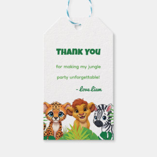 Safari Jungle Birthday Gift Tags