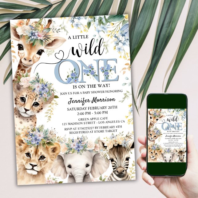 Safari Jungle Boy Baby Shower Invitation (Creator Uploaded)