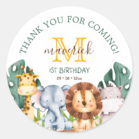 Safari Jungle Greenery 1st Birthday Party Favour