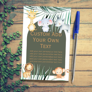 Safari Jungle Theme DIY Custom Sheets