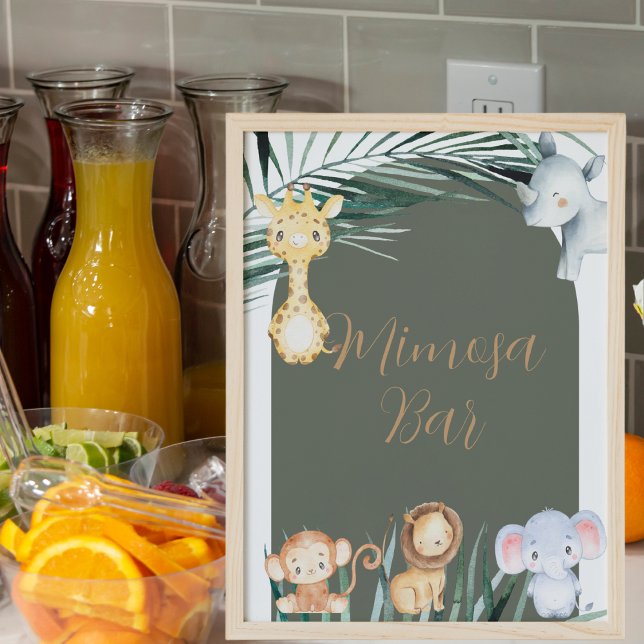 Safari Jungle Theme Mimosa Bar Sign (Creator Uploaded)