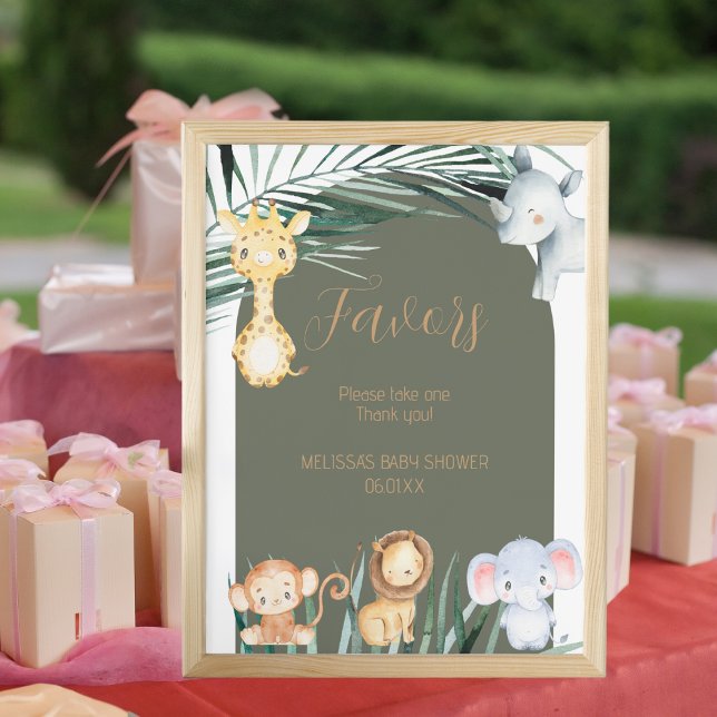 Safari Jungle Theme Party Favours Sign (Creator Uploaded)
