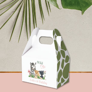 Safari Jungle Wild One Adventure Birthday Favour Box