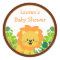 Safari Lion Baby Shower Favour Stickers