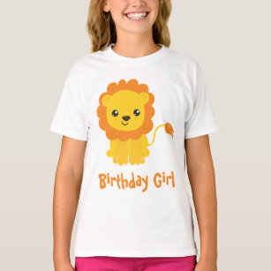 Safari Lion Birthday Girl T-Shirt